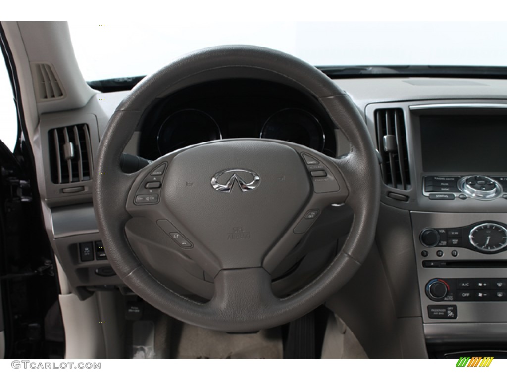 2012 Infiniti G 37 x AWD Sedan Graphite Steering Wheel Photo #73005799