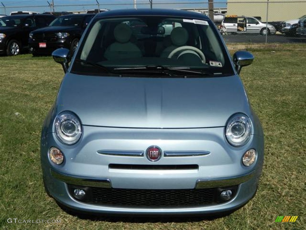 Luce Blu (Light Blue) 2013 Fiat 500 Lounge Exterior Photo #73005814