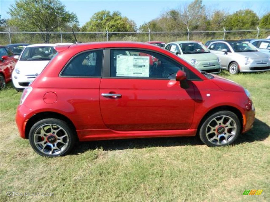 Rosso Brillante (Red Tri-Coat) 2013 Fiat 500 Sport Exterior Photo #73006276