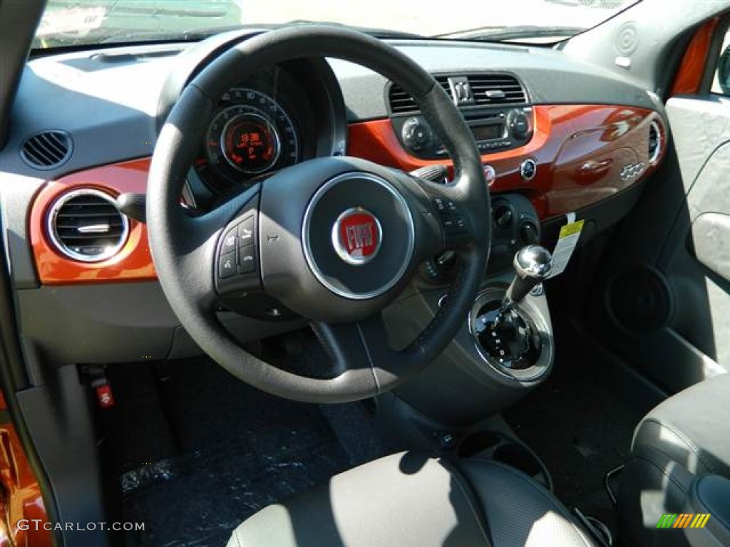 2013 Fiat 500 Sport Sport Nero/Nero (Black/Black) Dashboard Photo #73006789