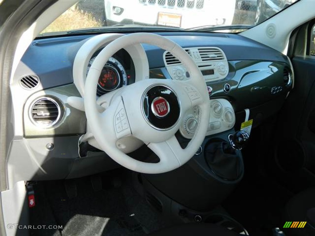 2013 Fiat 500 Pop Grigio/Avorio (Gray/Ivory) Dashboard Photo #73007944