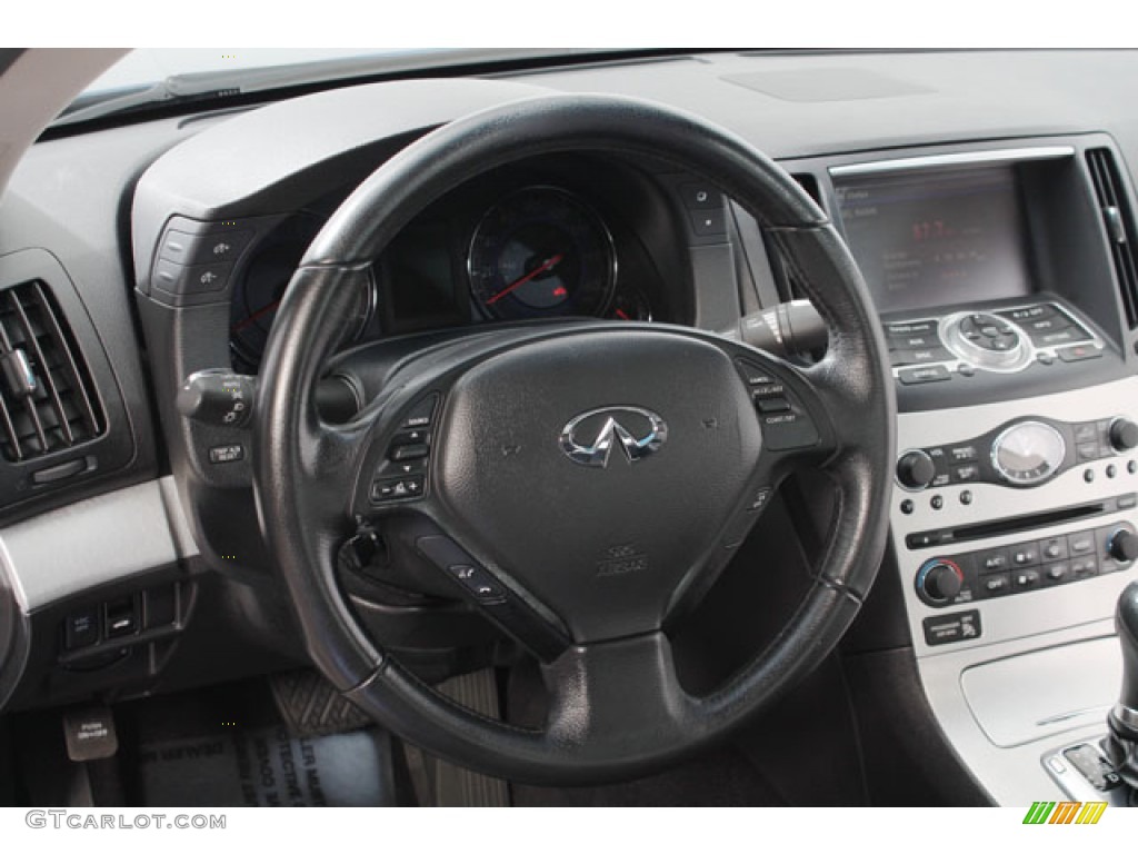2009 Infiniti G 37 x Coupe Graphite Steering Wheel Photo #73008901