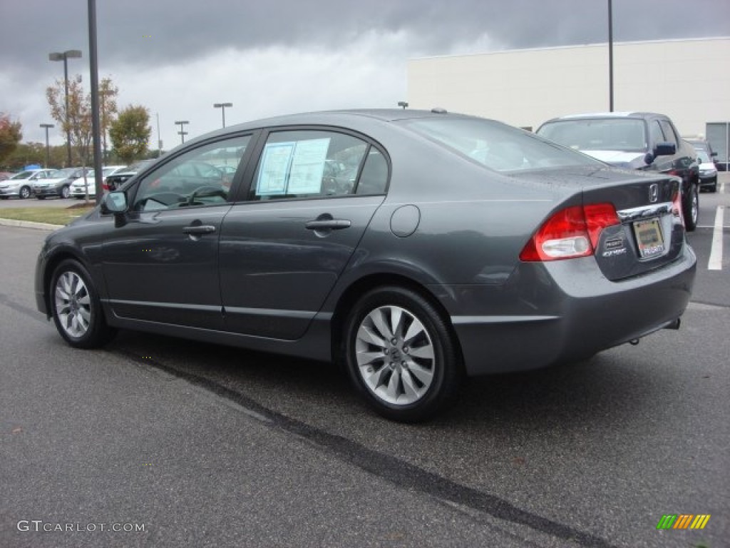 2011 Civic EX-L Sedan - Polished Metal Metallic / Gray photo #4