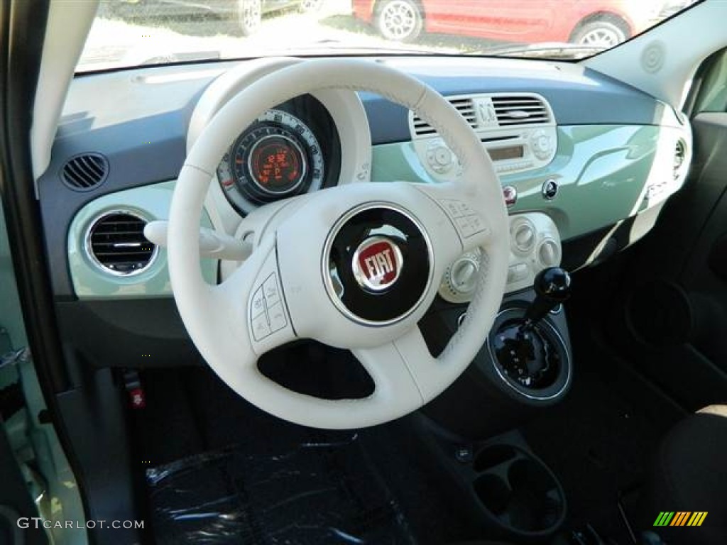 2013 Fiat 500 Pop Grigio/Avorio (Gray/Ivory) Dashboard Photo #73010026