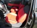 2013 Fiat 500 Rosso/Nero (Red/Black) Interior Front Seat Photo