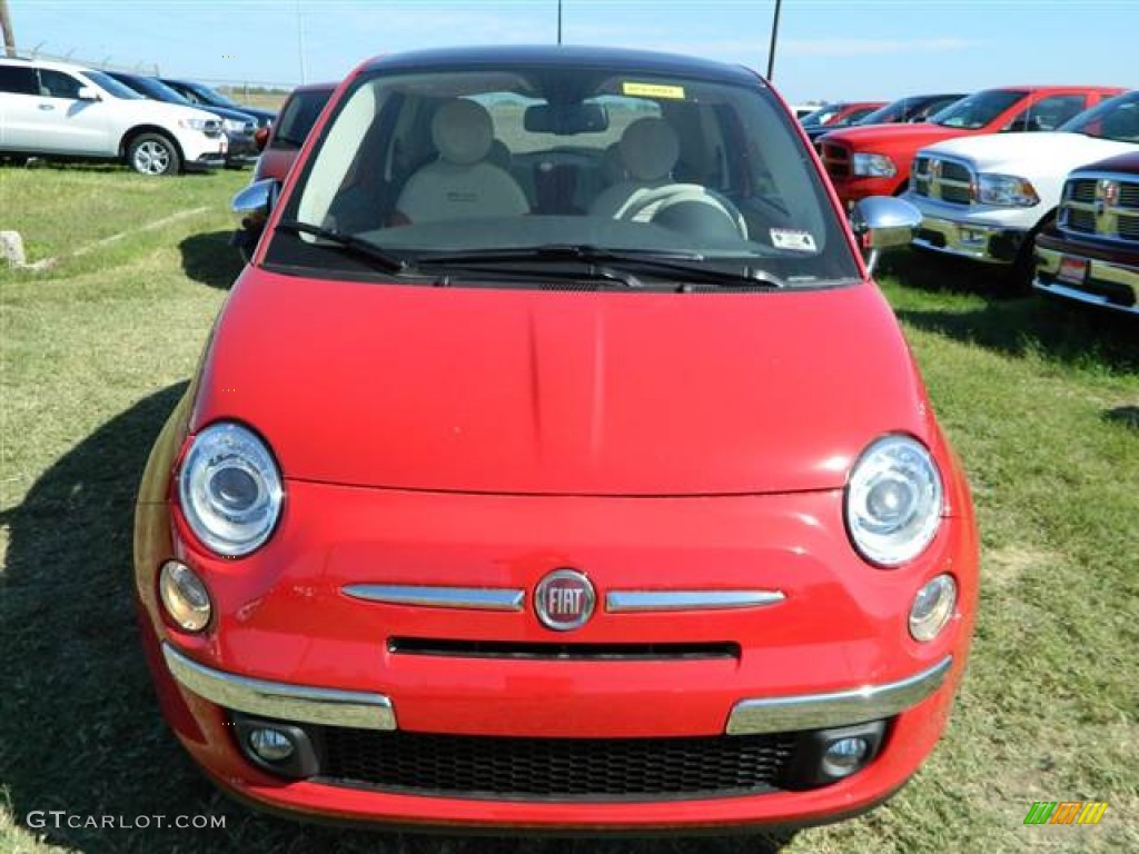 Rosso (Red) 2013 Fiat 500 Lounge Exterior Photo #73010322