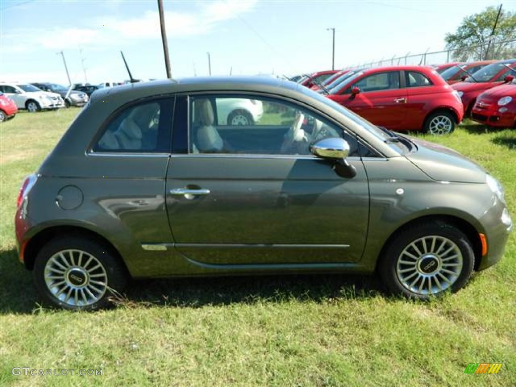 Verde Oliva (Olive Green) 2013 Fiat 500 Lounge Exterior Photo #73010576