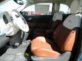 Marrone/Avorio (Brown/Ivory) Front Seat Photo for 2013 Fiat 500 #73011016