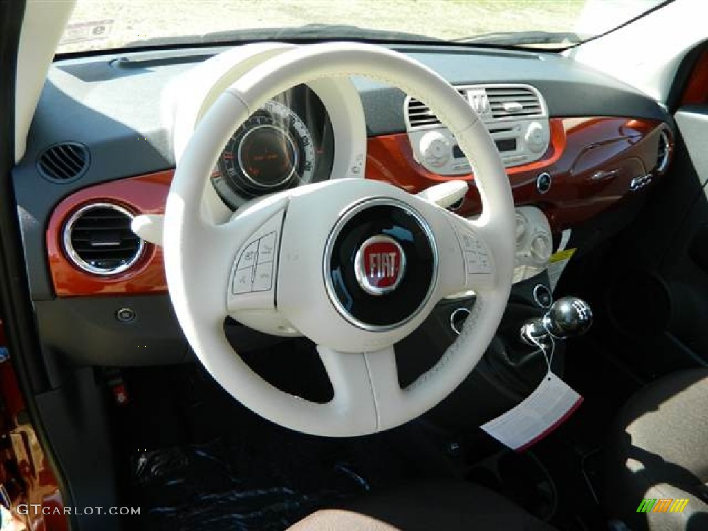 2013 Fiat 500 Pop Grigio/Avorio (Gray/Ivory) Dashboard Photo #73011451
