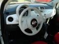 Rosso/Avorio (Red/Ivory) 2013 Fiat 500 Pop Dashboard