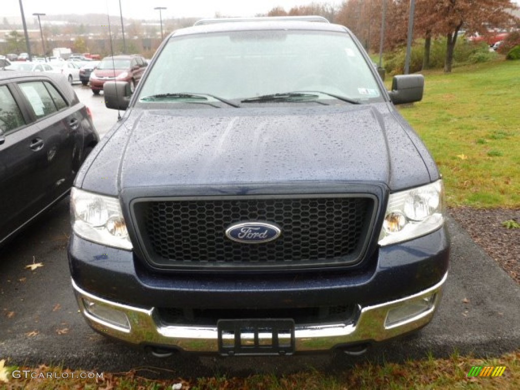 2004 F150 XLT Regular Cab 4x4 - True Blue Metallic / Dark Flint photo #2