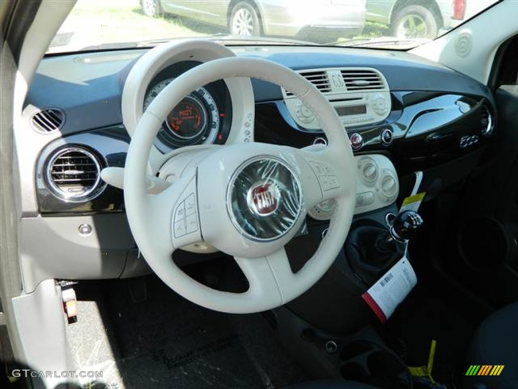 2013 Fiat 500 Pop Grigio/Avorio (Gray/Ivory) Dashboard Photo #73011867