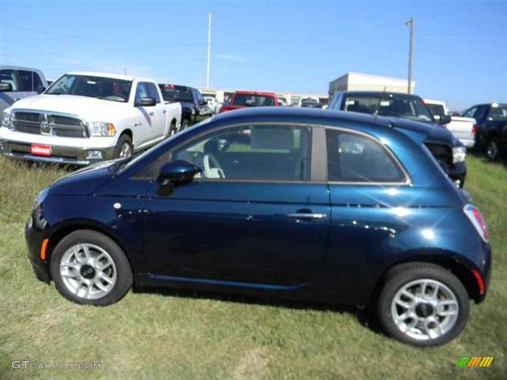 Verde Azzurro (Blue-Green) 2013 Fiat 500 Pop Exterior Photo #73011958