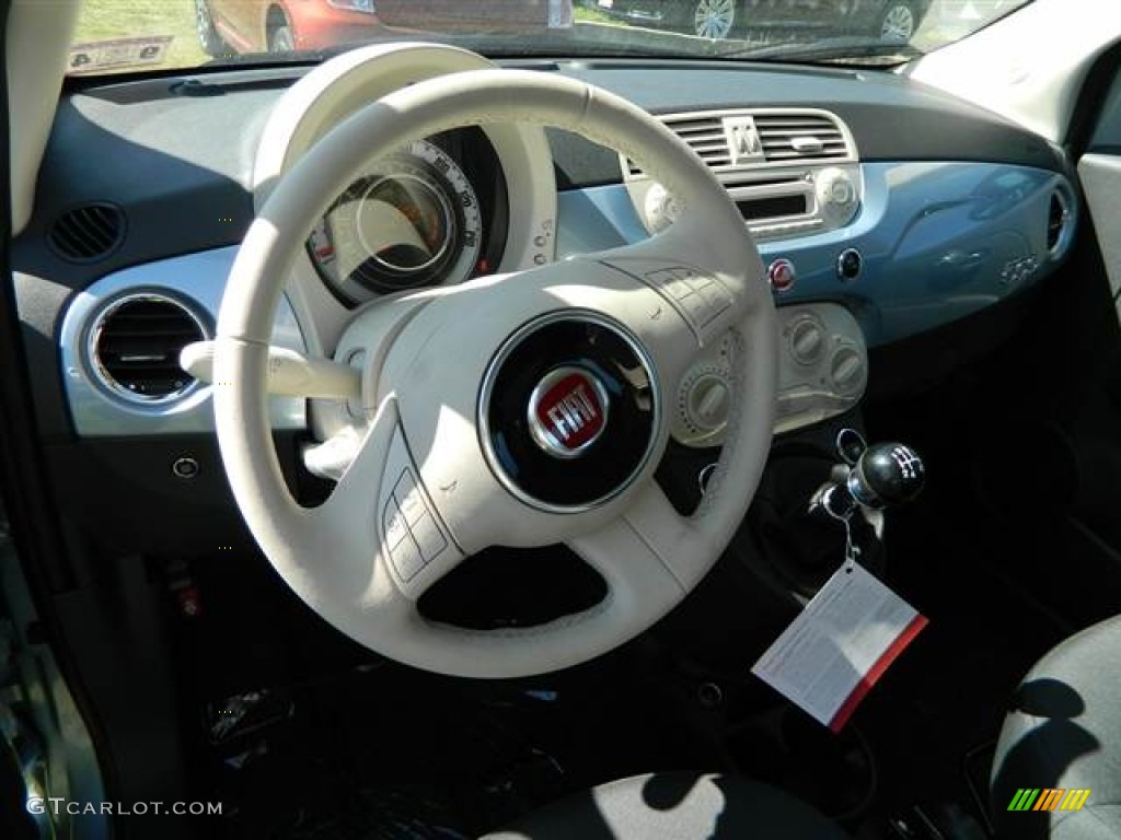 2013 Fiat 500 Pop Grigio/Avorio (Gray/Ivory) Dashboard Photo #73012482