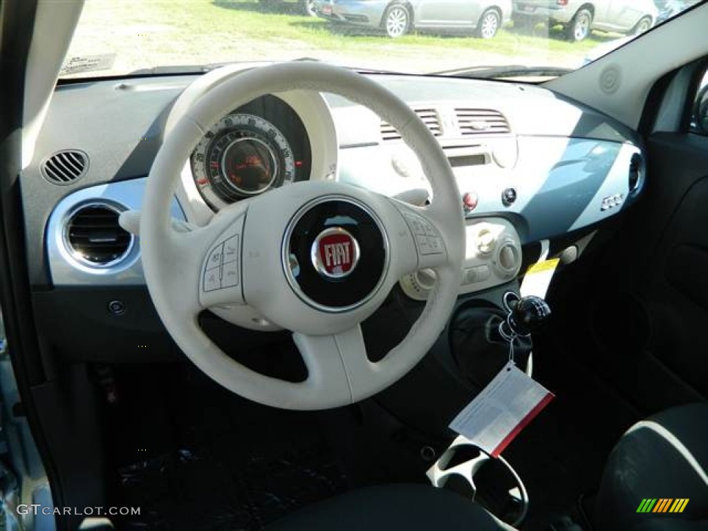 2013 Fiat 500 Pop Grigio/Avorio (Gray/Ivory) Dashboard Photo #73012612