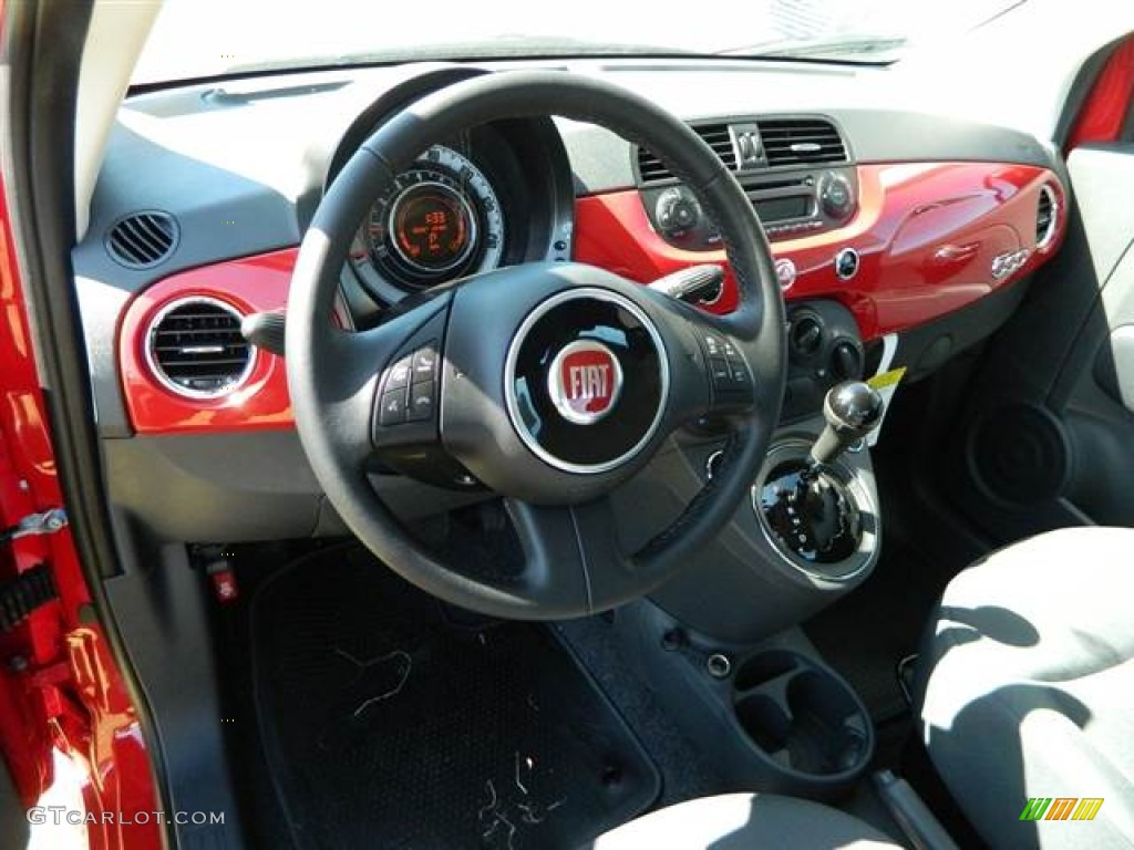 2013 Fiat 500 Pop Grigio/Nero (Gray/Black) Dashboard Photo #73013101