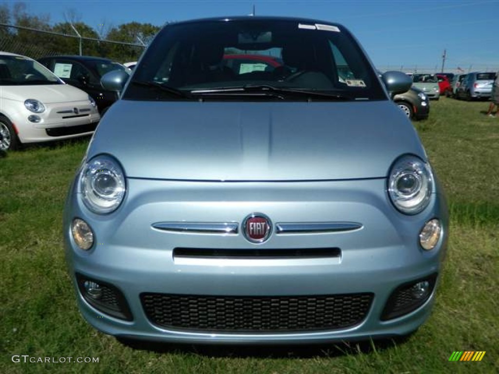 Luce Blu (Light Blue) 2013 Fiat 500 Sport Exterior Photo #73013188