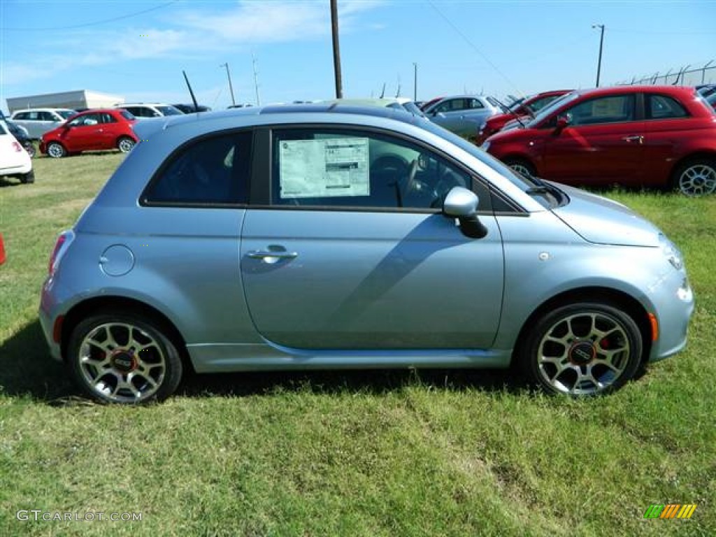 Luce Blu (Light Blue) 2013 Fiat 500 Sport Exterior Photo #73013209