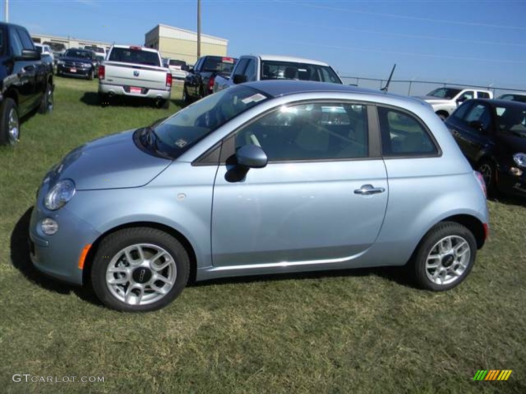 Luce Blu (Light Blue) 2013 Fiat 500 Pop Exterior Photo #73013394