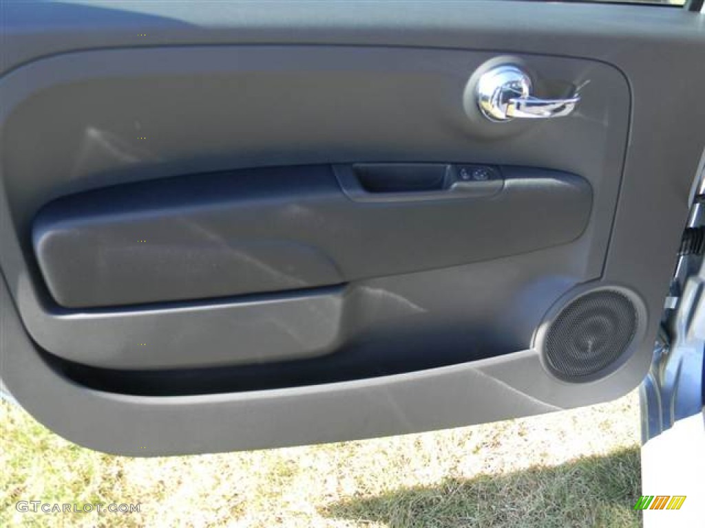 2013 Fiat 500 Pop Grigio/Avorio (Gray/Ivory) Door Panel Photo #73013545