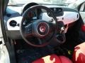 Sport Rosso/Nero (Red/Black) 2013 Fiat 500 Sport Interior Color
