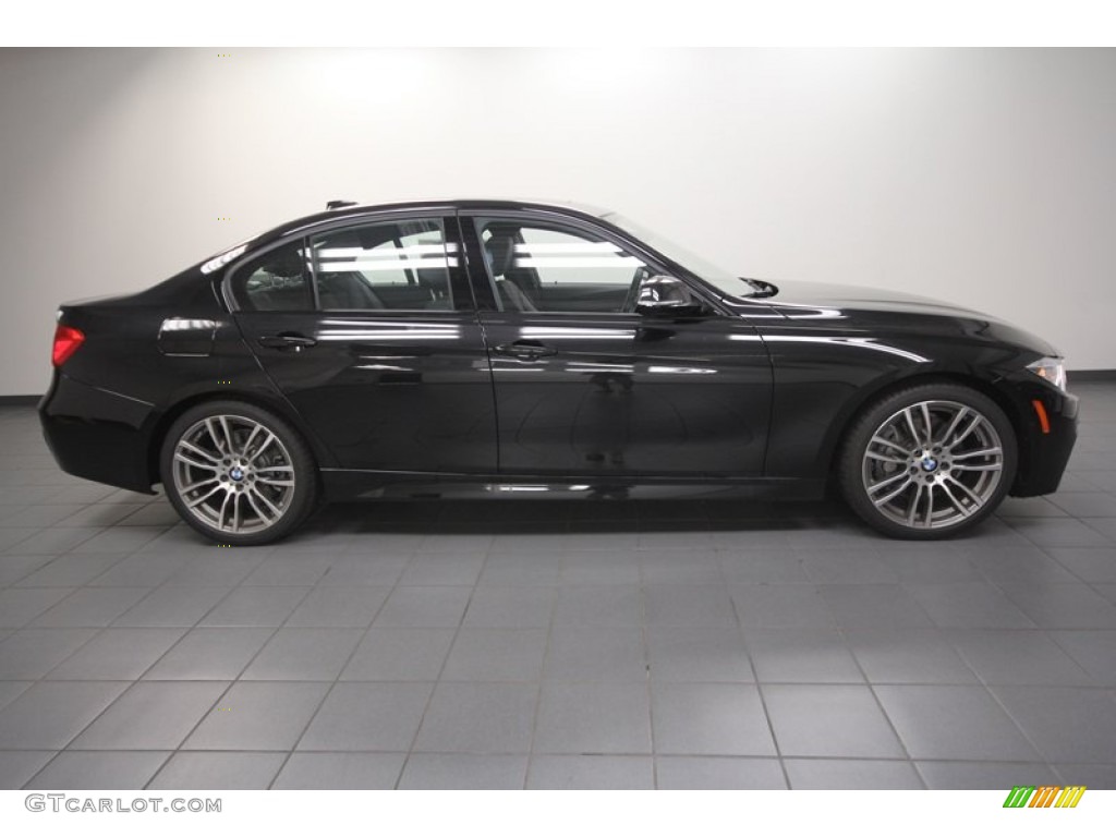 2013 3 Series 335i Sedan - Black Sapphire Metallic / Black photo #2