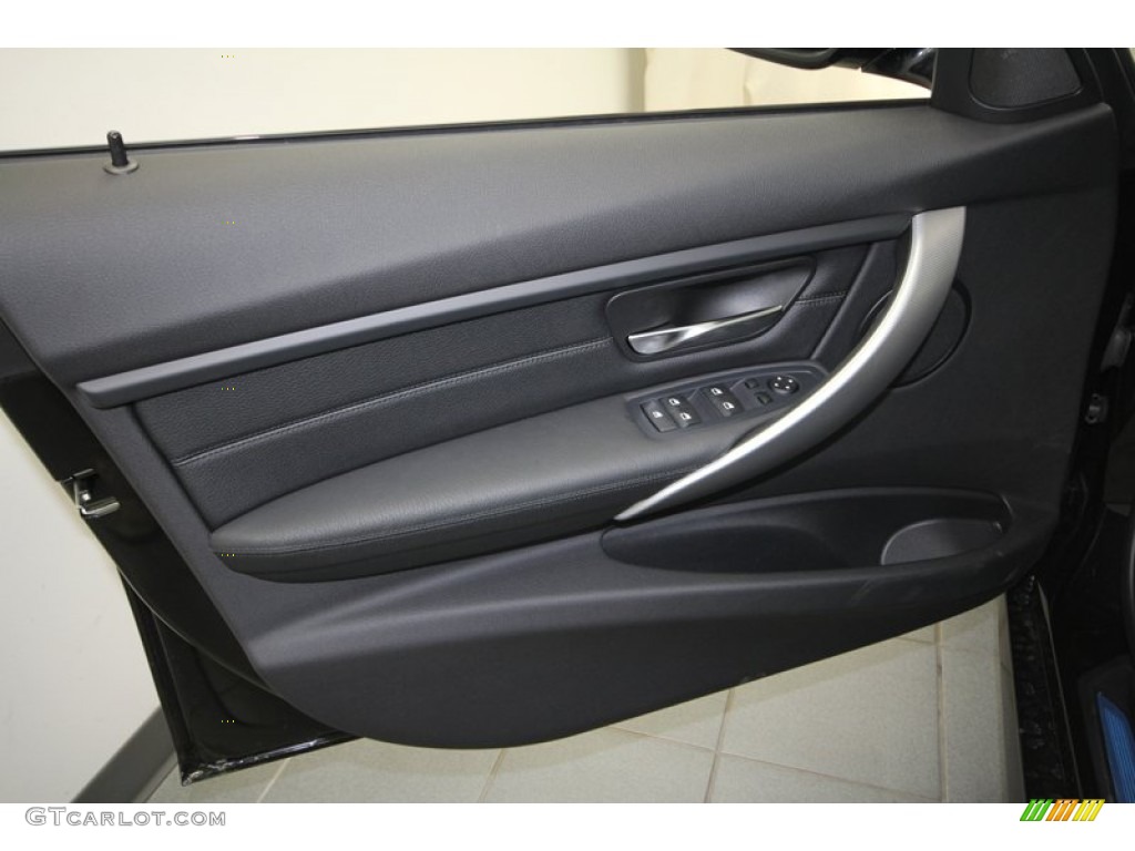 2013 BMW 3 Series 335i Sedan Black Door Panel Photo #73014700