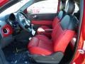 2013 Fiat 500 Sport Rosso/Nero (Red/Black) Interior Front Seat Photo