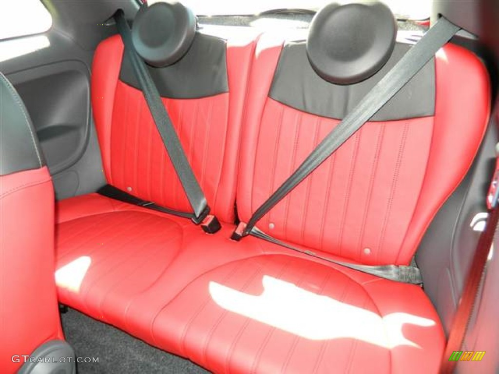 Sport Rosso/Nero (Red/Black) Interior 2013 Fiat 500 Sport Photo #73015342