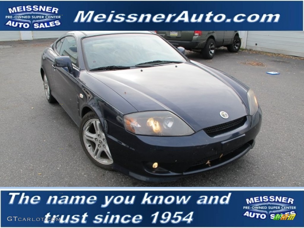 2006 Tiburon GT - Moonlit Blue Metallic / Beige photo #1