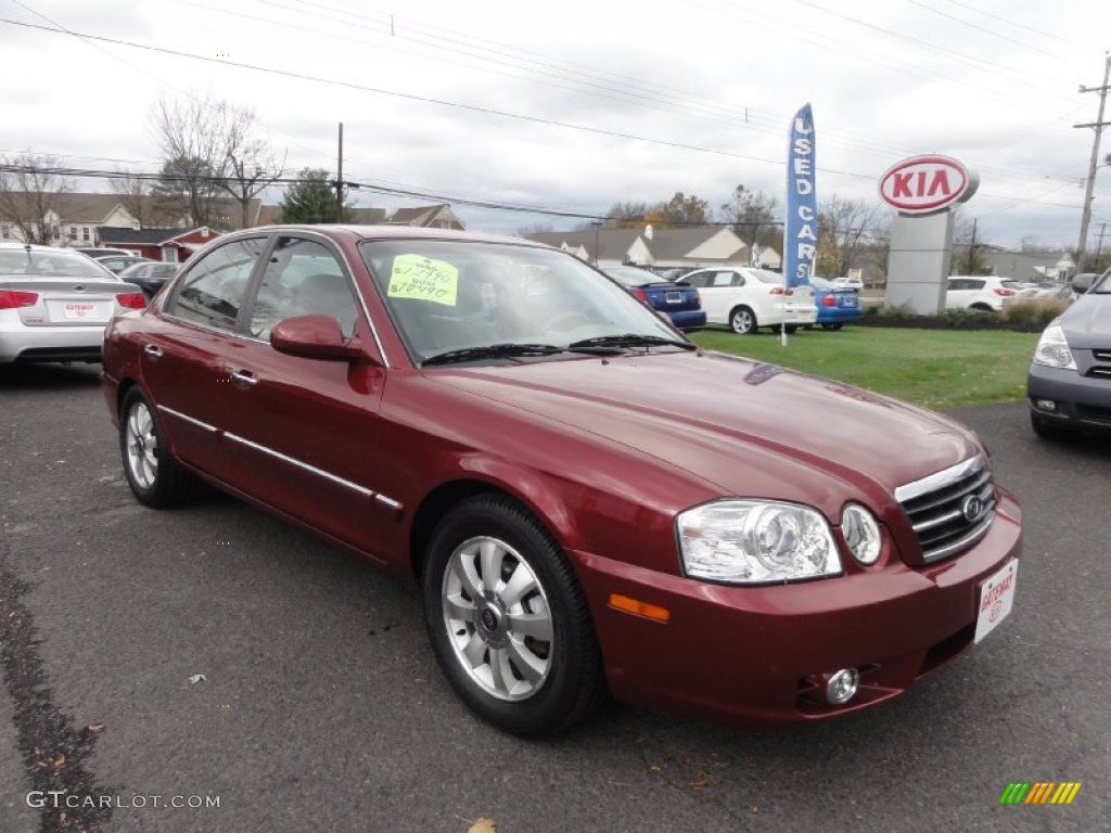 2006 Optima EX V6 - Radiant Red / Beige photo #4