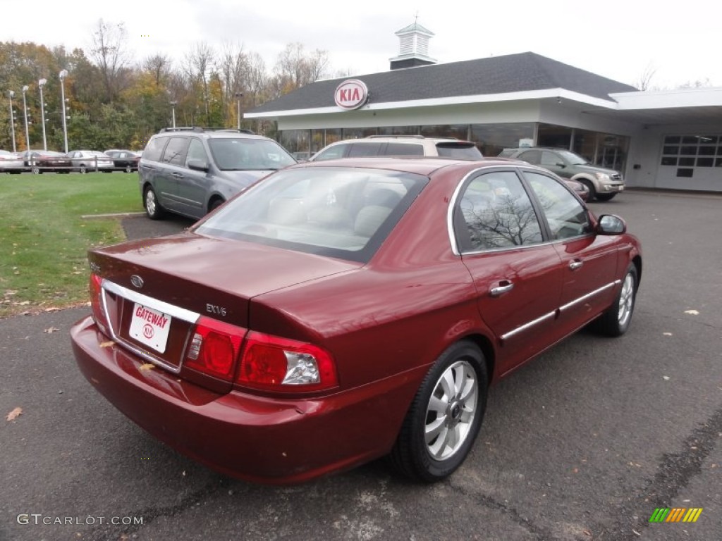 2006 Optima EX V6 - Radiant Red / Beige photo #6