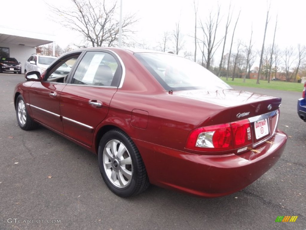 2006 Optima EX V6 - Radiant Red / Beige photo #8