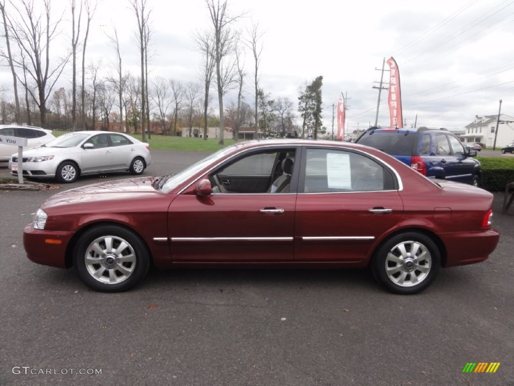 2006 Optima EX V6 - Radiant Red / Beige photo #9
