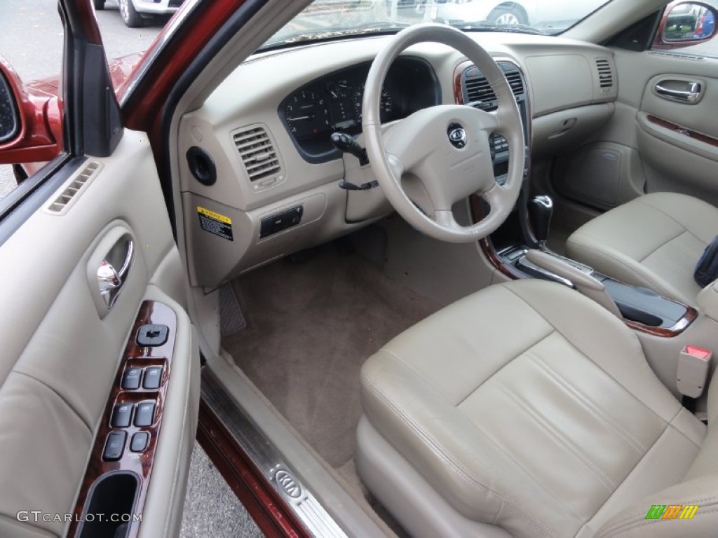 Beige Interior 2006 Kia Optima EX V6 Photo #73016781