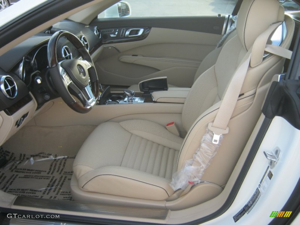 Beige/Brown Interior 2013 Mercedes-Benz SL 550 Roadster Photo #73016821