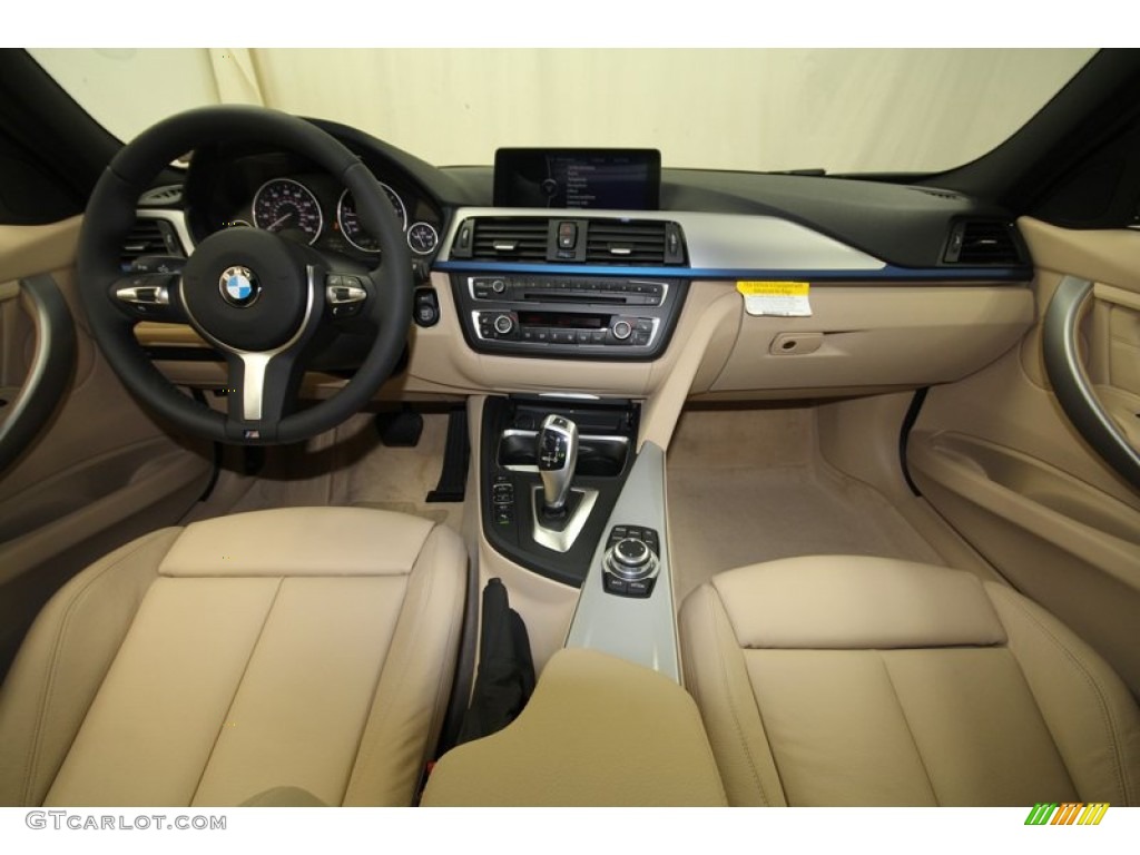 2013 BMW 3 Series 335i Sedan Venetian Beige Dashboard Photo #73016983