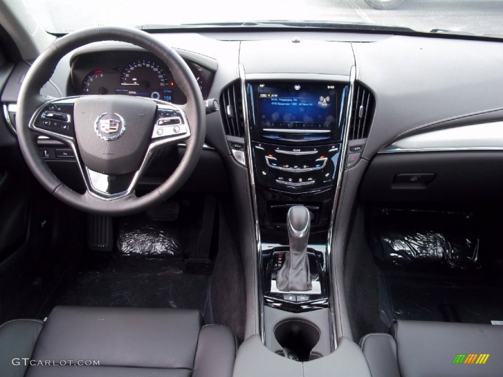 2013 Cadillac ATS 3.6L Luxury AWD Jet Black/Jet Black Accents Dashboard Photo #73018033