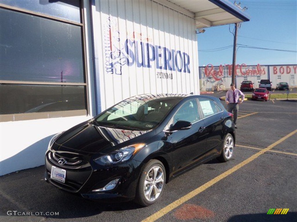 2013 Elantra GT - Black Noir Pearl / Beige photo #1