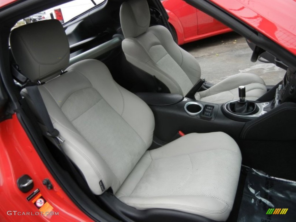 Gray Leather Interior 2009 Nissan 370Z Sport Touring Coupe Photo #73018210