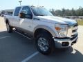 2012 White Platinum Metallic Tri-Coat Ford F350 Super Duty Lariat Crew Cab 4x4  photo #1