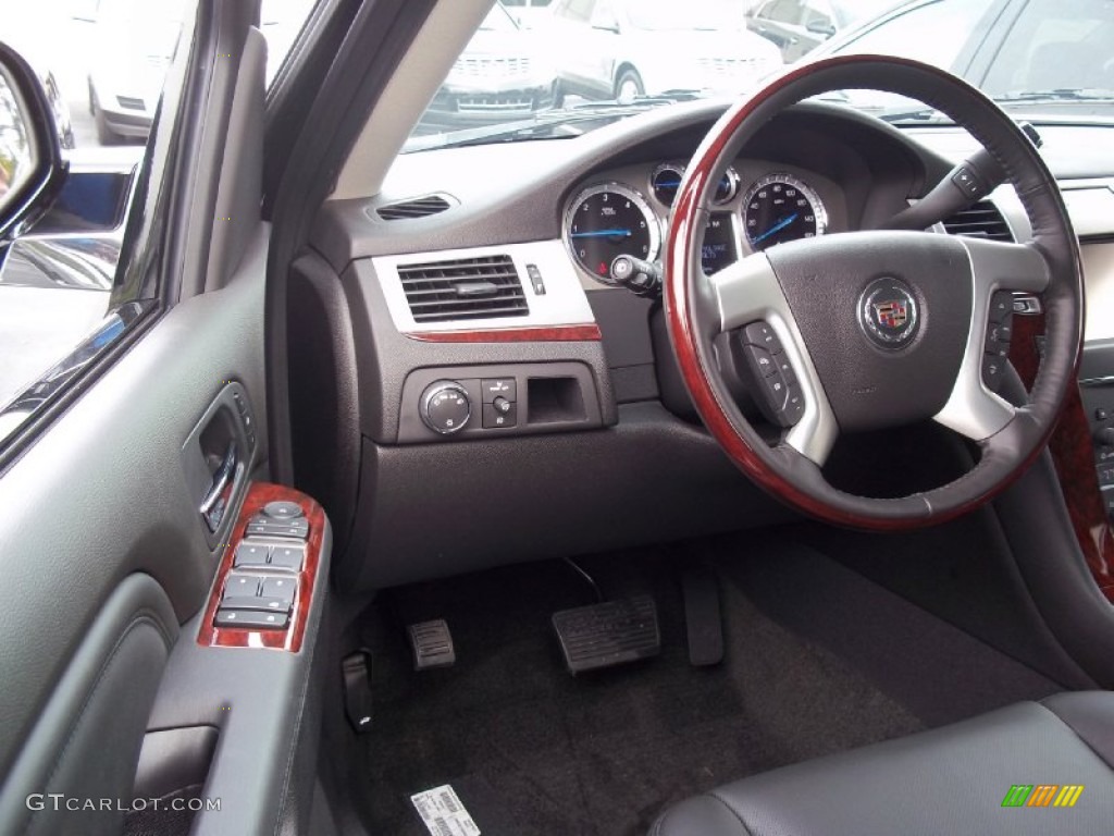 2013 Cadillac Escalade Luxury AWD Ebony Steering Wheel Photo #73018768