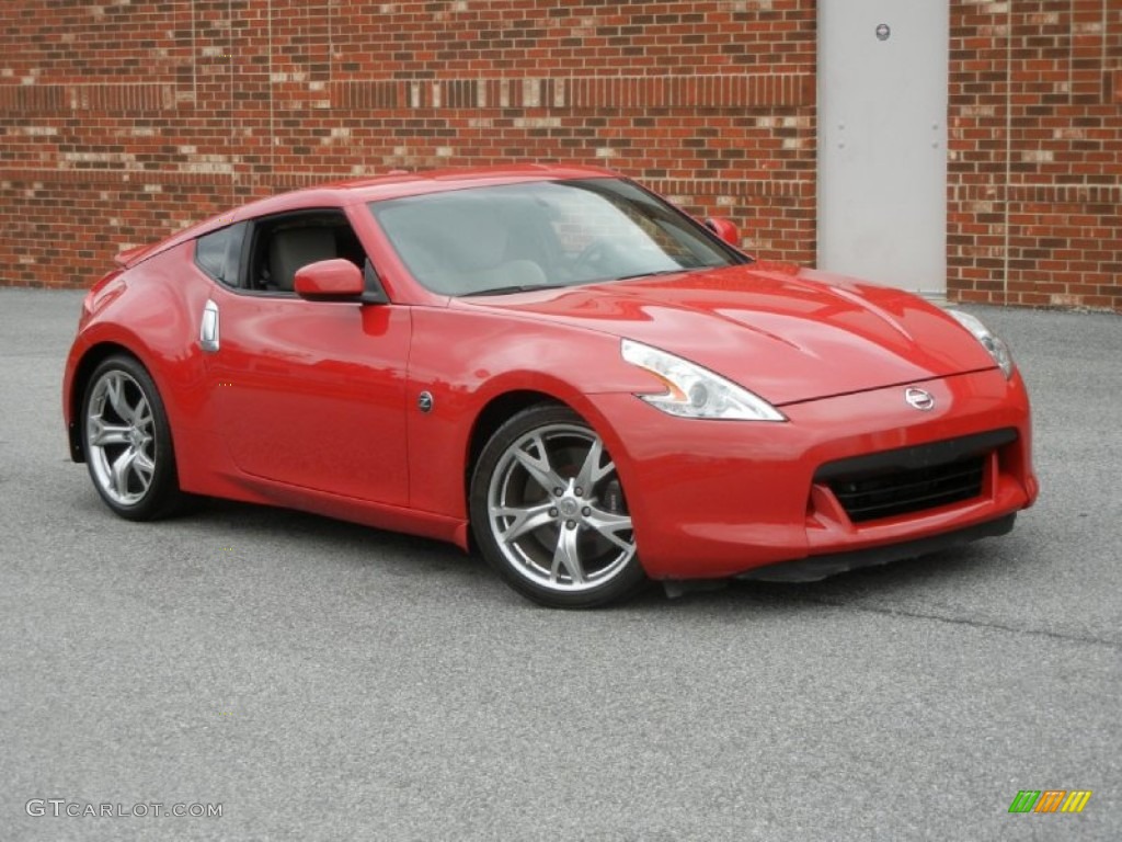Solid Red 2009 Nissan 370Z Sport Touring Coupe Exterior Photo #73019127