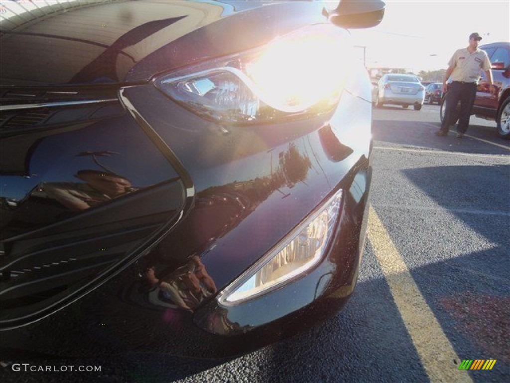 2013 Elantra Coupe GS - Black Noir Pearl / Gray photo #3