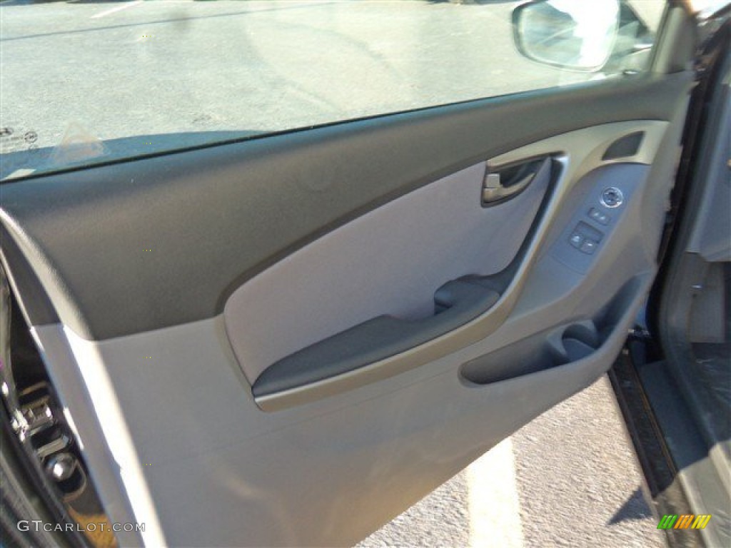2013 Elantra Coupe GS - Black Noir Pearl / Gray photo #7