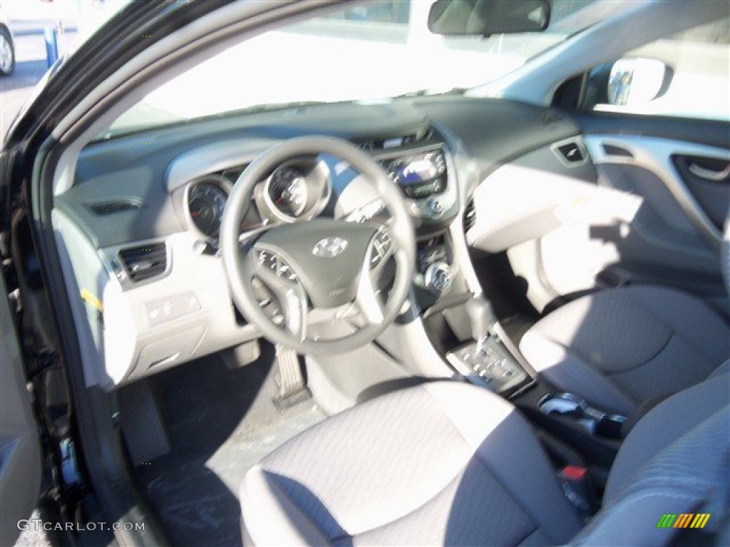 2013 Elantra Coupe GS - Black Noir Pearl / Gray photo #8