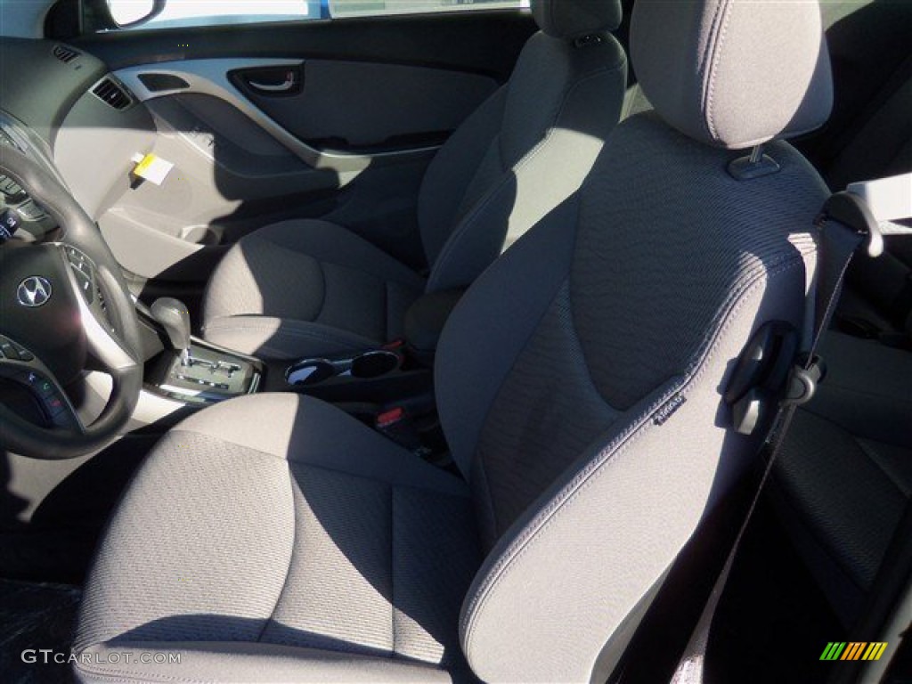 2013 Elantra Coupe GS - Black Noir Pearl / Gray photo #9