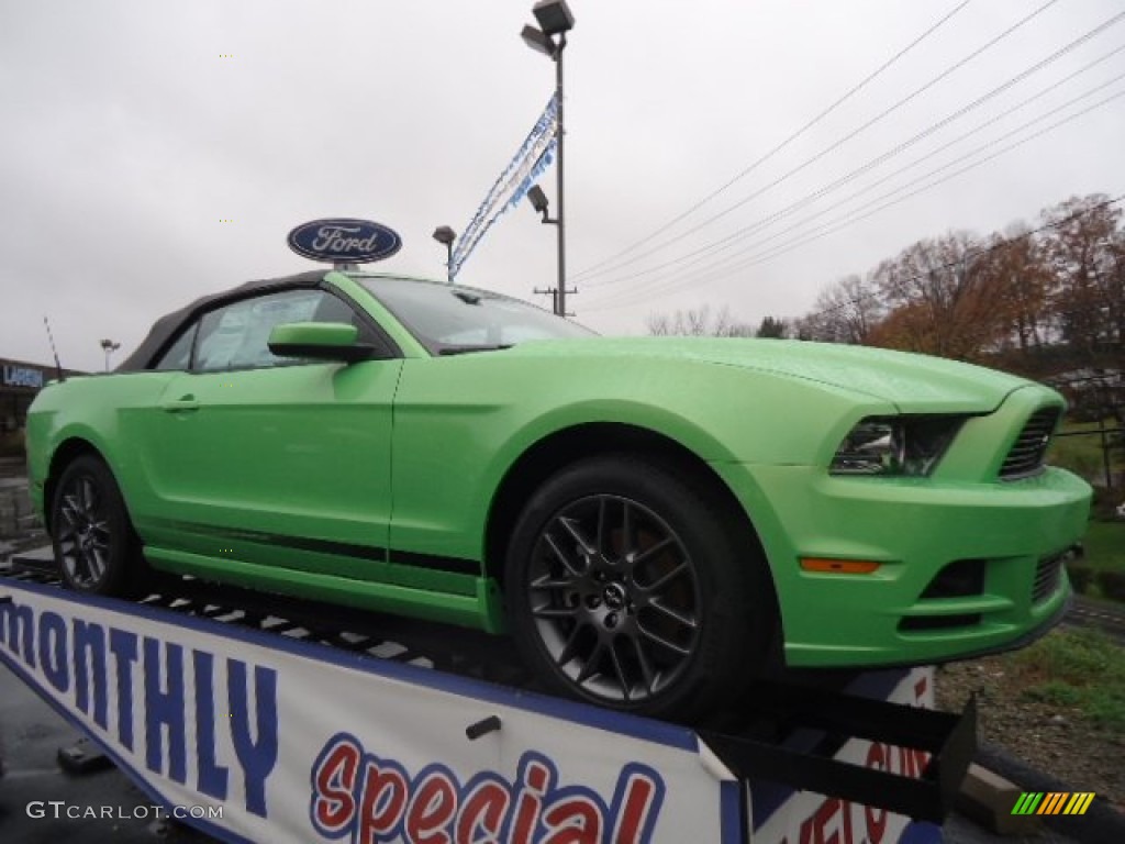 2013 Mustang V6 Mustang Club of America Edition Convertible - Gotta Have It Green / Charcoal Black photo #1