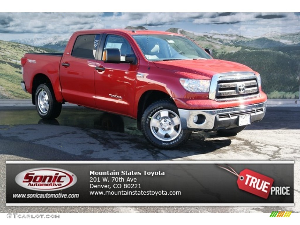 2013 Tundra TRD CrewMax 4x4 - Barcelona Red Metallic / Graphite photo #1