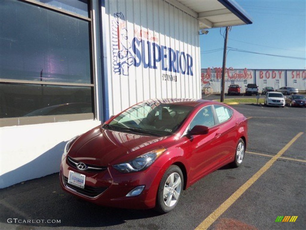 2013 Elantra GLS - Red Allure / Beige photo #1